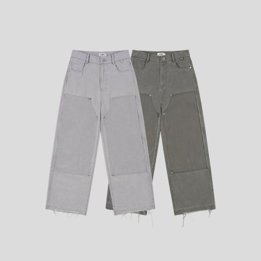 GOODBAI 916水洗做旧膝盖补强直筒工装休闲裤 商品图1