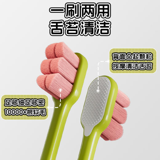 「9.9到手！高颜值云柔软毛牙刷」晨客万毛成人牙刷软毛立包装小头月子情侣牙刷口腔护理 商品图2