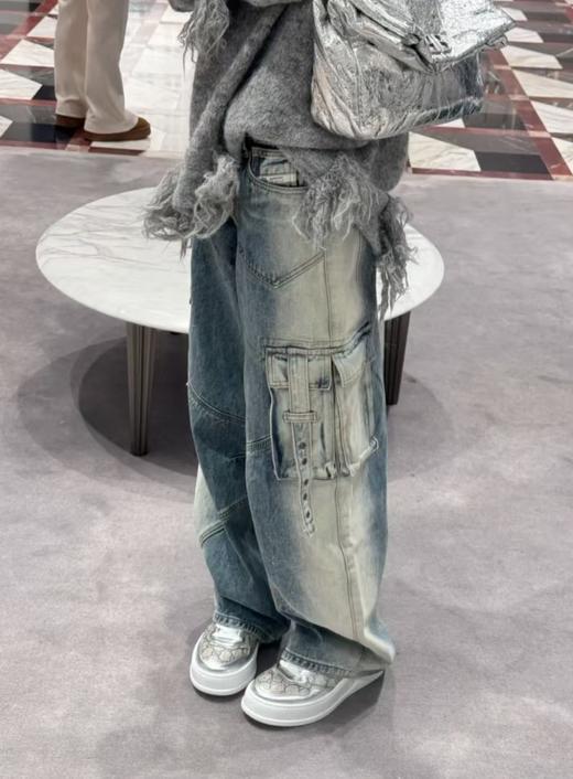 GUCC*古家GG Supreme 皮革 厚底系带 低帮 板鞋 女款 银色（HC） 商品图6