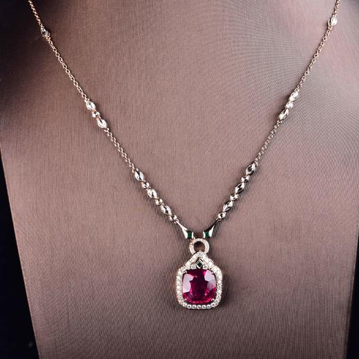 【丹心向阳】卢比莱碧玺镶钻项链CB12408038 商品图1