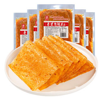 源氏老式大辣片 娱乐休闲解馋零食小吃豆皮辣条680g/袋 内含10包 商品图3