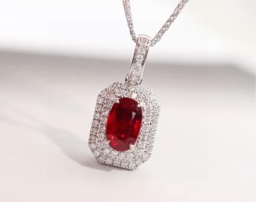 1.1ct刻面红宝石吊坠 商品图0