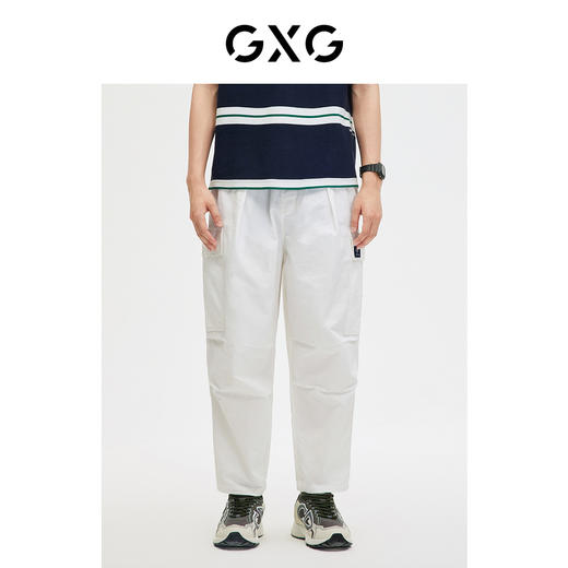 GXG男装  工装裤休闲长裤撞色织唛松紧腰 春季热卖爆款休闲裤 商品图2