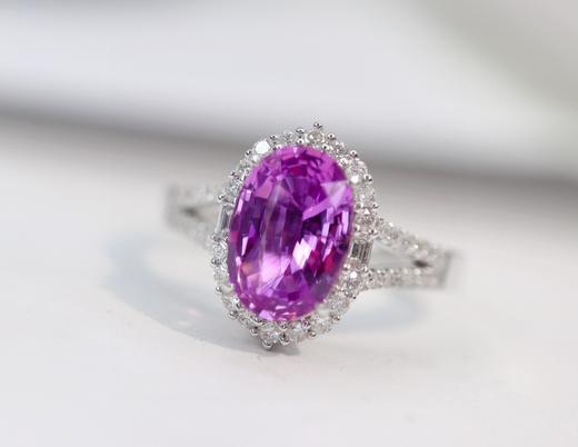 2ct刻面紫蓝宝戒指 商品图2