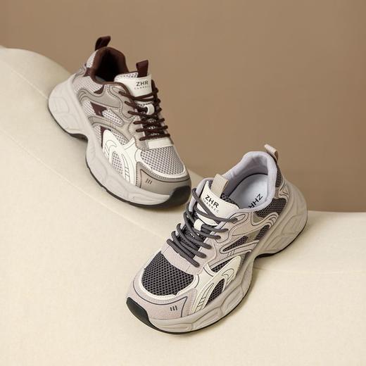 ZHR则则2025春新款百搭休闲校园风运动女鞋厚底增高超轻老爹鞋女 商品图7