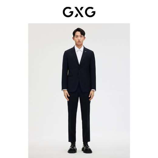 GXG男装黑色全羊毛基础休闲商务套西西裤 热卖休闲裤 商品图1