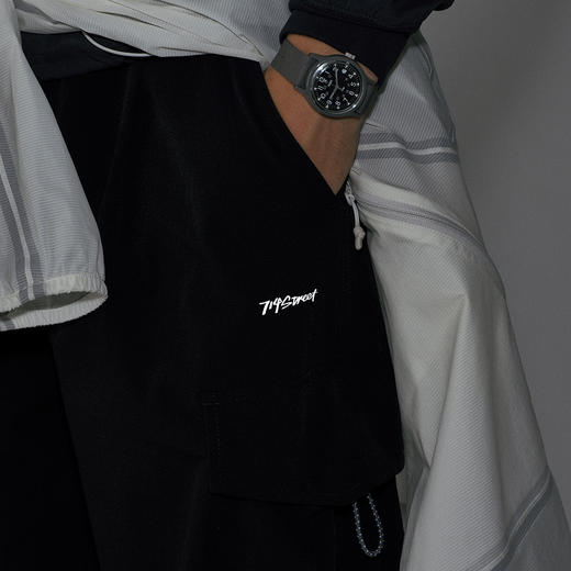 714street轻薄廓形工装裤春新款弹力伞兵裤宽松直筒束脚休闲裤男 商品图3