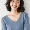 79元到手两件 拍两件发货【轻梵 卷边圆领V领针织衫】早秋新款卷边圆V领 宽松洋气针织衫 减龄显瘦打底衫 商品缩略图4