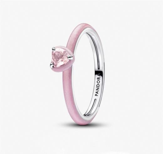 潘多拉粉色脉轮之心戒指 商品图0