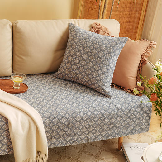 菱形雏菊系列沙发巾靠包棉四季通用高端轻奢防滑高级感高档靠包定制 商品图4