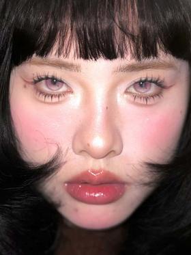 illusionDuck 半年抛美瞳 花迹海蝶 直径14.5mm