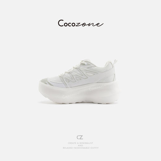 COCO ZONE 秋冬新款厚底网面百搭女式系带休闲鞋CD2A0020 商品图0