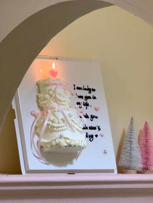 情人节|ins告白信蛋糕|2款可选 (包含原图蜡烛) 商品图0