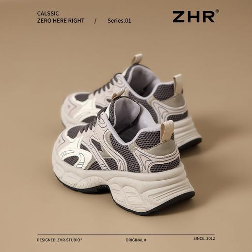 ZHR则则2025春新款百搭休闲校园风运动女鞋厚底增高超轻老爹鞋女 商品图1