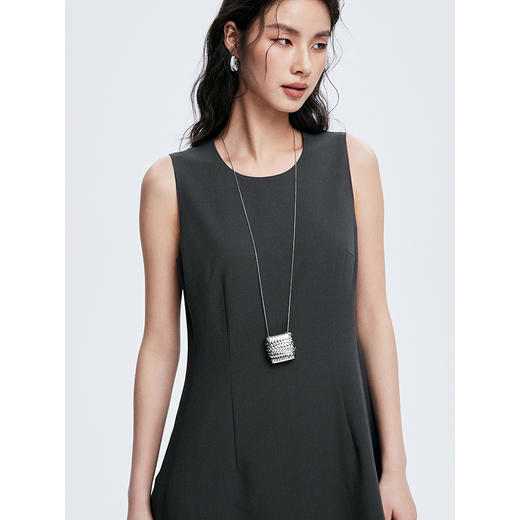 棉仓362616009-初棉无袖A字气质连衣裙 商品图2