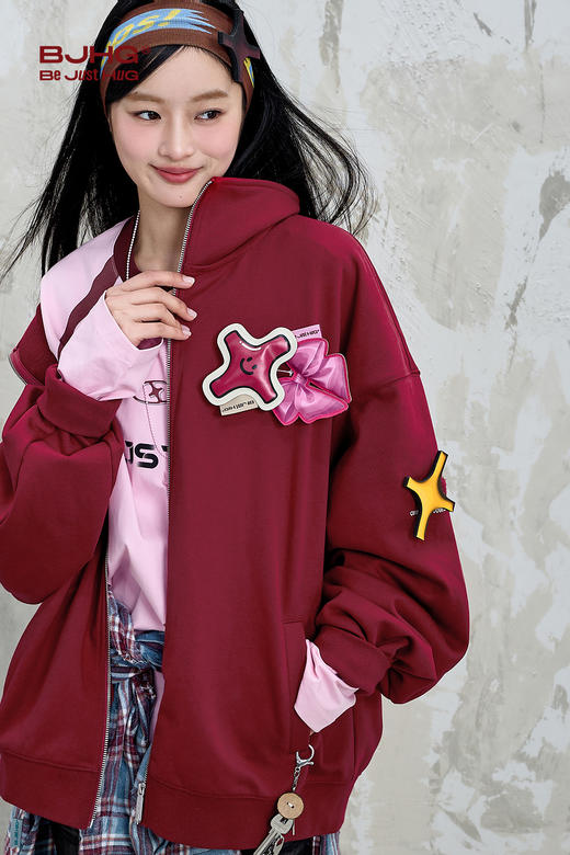 BJHG不计后果贴贴夹克外套男春秋2025新品美式潮牌宽松休闲外套女 商品图4