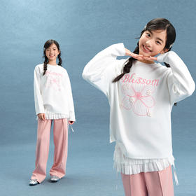 笛莎Deesha青少年女童T恤2025春季女童两面双T恤