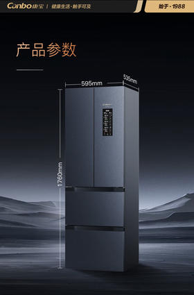 康宝（Canbo）消毒柜 家用商用 别墅 大平层立式大容量高温碗筷餐具收纳消毒碗柜 双开门厨房 二星级 388L XDZ388-C1