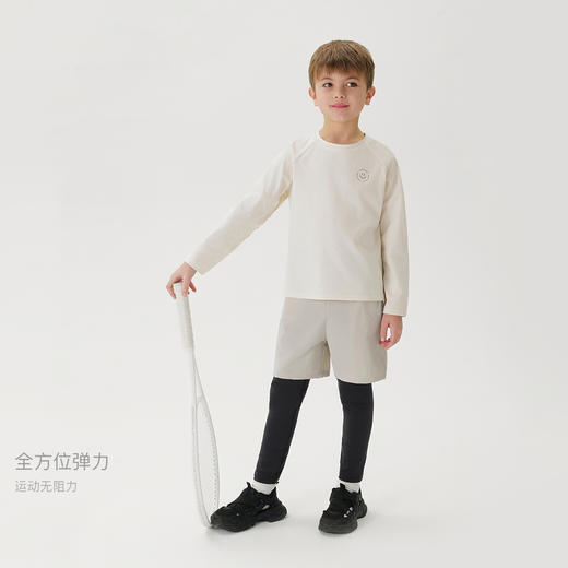 马克珍妮男童时尚假两件运动速干裤儿童裤子2025年春装新款250037 商品图1