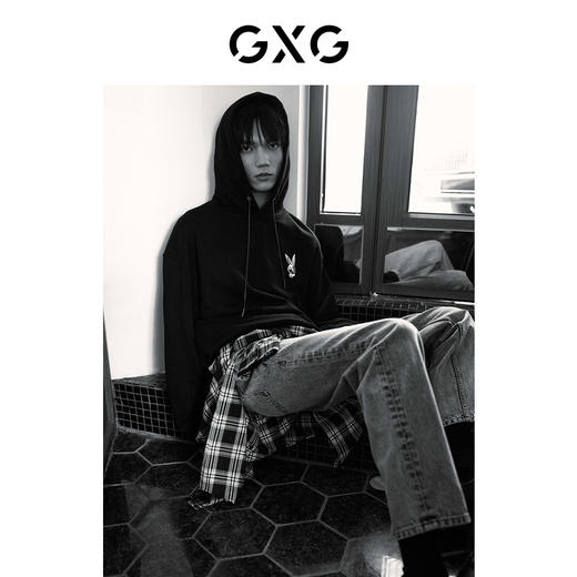 GXG男装潮流印花连帽卫衣 春季热卖时尚卫衣 商品图2