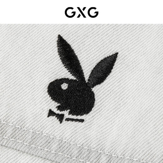 GXG男装  浅灰色牛仔夹克外套 休闲简约好搭夹克春季热卖 商品图3