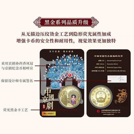 2024年中国京剧艺术（旦）康银阁装帧5元面值京剧纪念币 商品图4