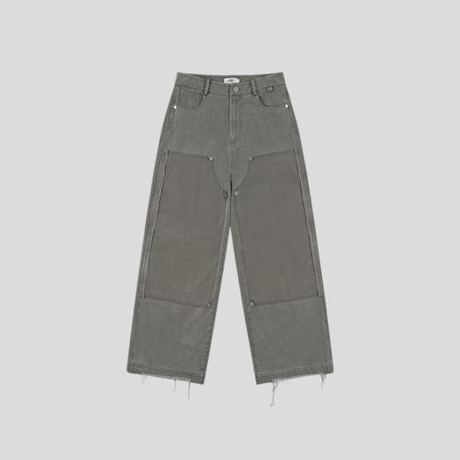 GOODBAI 916水洗做旧膝盖补强直筒工装休闲裤 商品图3