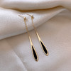 雀说黑色水滴耳环女气质流苏轻奢耳钉ALES1100 商品缩略图1