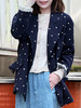 TYNVIE 荷叶边袋口装饰廓形西装-蓝色白点 商品缩略图3