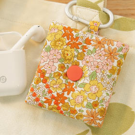 北欧碎花系列蓝牙耳机包数据线收纳包蓝牙耳机包小包布艺拉链迷你U盘U盾保护便携