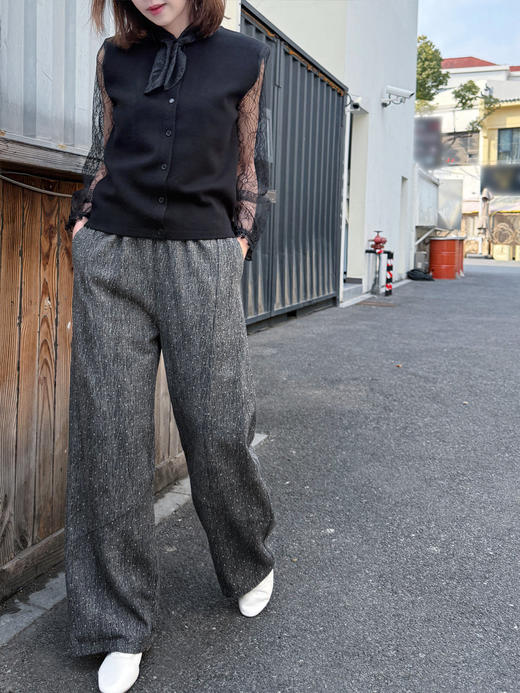 TYNVIE挺括桶形牛仔裤-黑色 商品图7