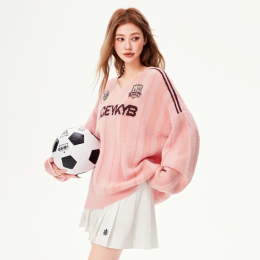 YKYB黄子韬针织衫足球时尚运动竖条纹个性上衣Y51NMS028 商品图5