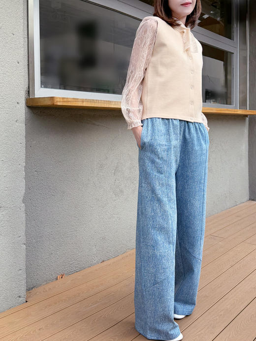 TYNVIE 蕾丝袖围巾领开衫-米白 商品图13