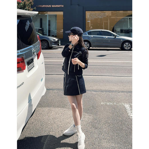 COCO ZONE 刘一一 早春撞色运动休闲风翻领拉链外套ACD1A0064 商品图0