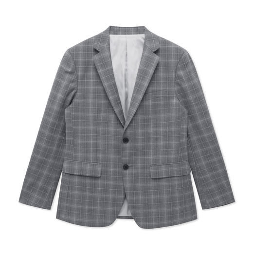GXG男装灰格简约含羊毛商务西装外套 春季热卖西服 商品图4