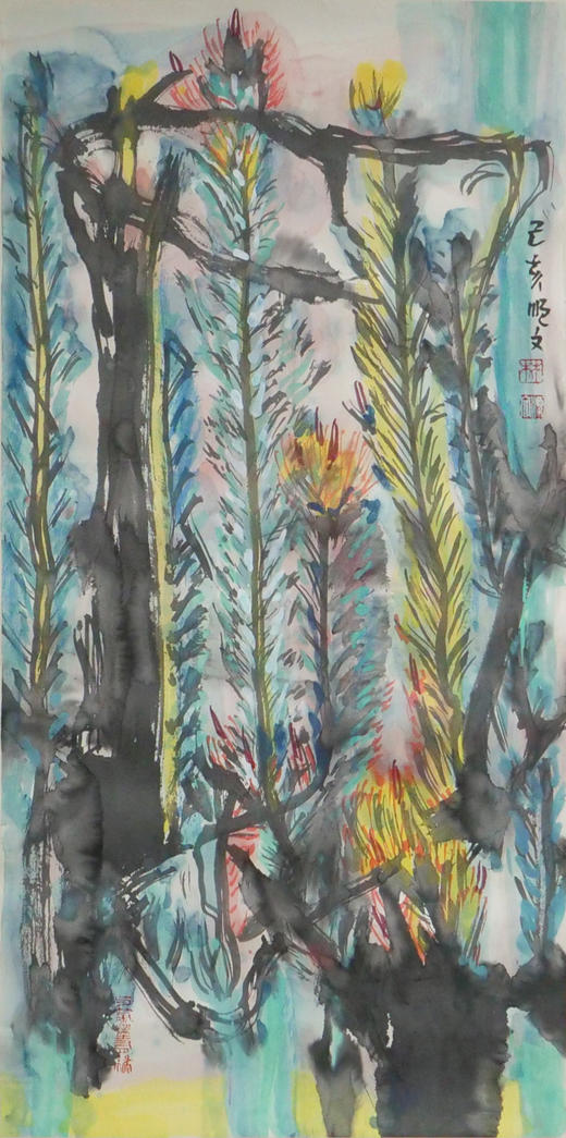 林顺文《花鸟之一》国画35CM*67CM约2平尺手绘纸本宣纸作品【原作编号GH0415】 商品图1