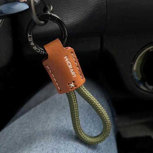 【马上有钱！手工牛皮多功能挂件】汽车钥匙扣挂件简约个性男女情侣钥匙链挂绳 商品图2