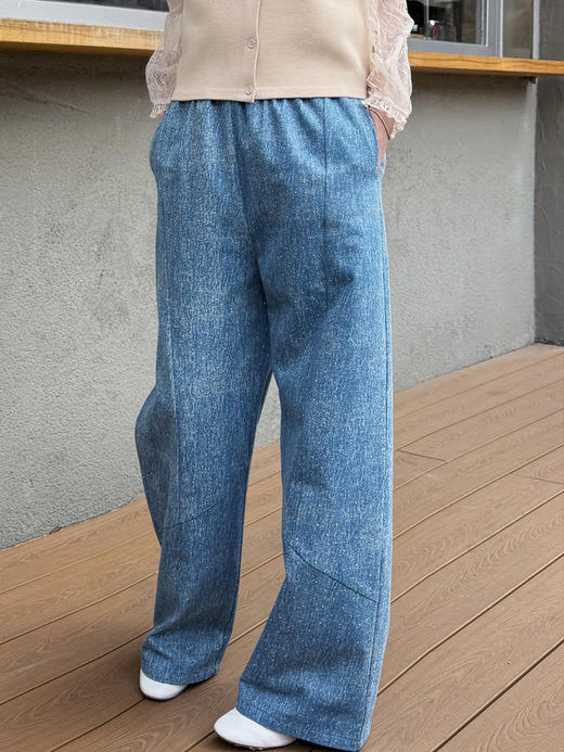 TYNVIE挺括桶形牛仔裤-蓝色 商品图9