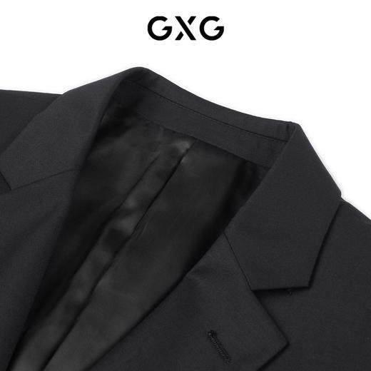 GXG男装黑色全羊毛简约基础商务西装外套 春季热卖西服 商品图3