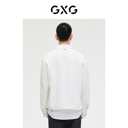 GXG男装 轻生活系列白色简约夹克外套   春季热卖夹克 商品图2