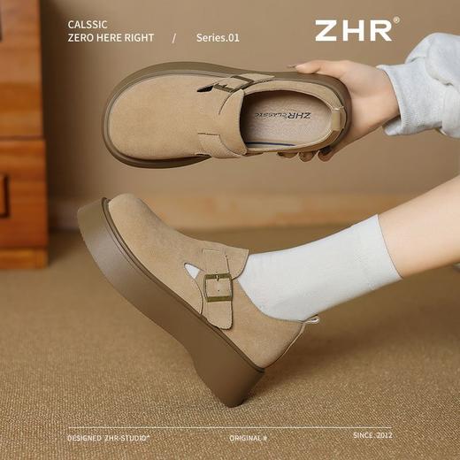 ZHR则则复古勃肯鞋女2025春季新款厚底增高休闲鞋女百搭全包 商品图5