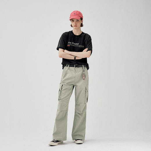 714street宽松大口袋工装裤男2025春季新款垂感伞兵裤直筒休闲裤 商品图3