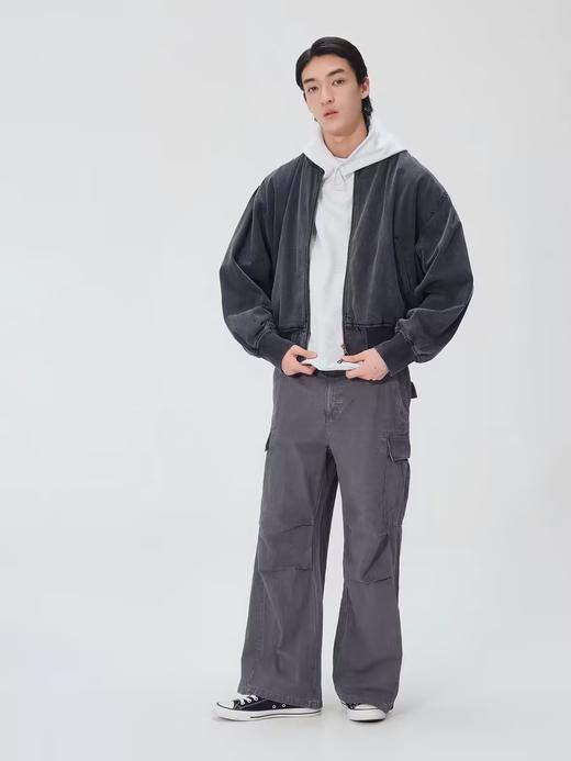 LIVINGTOWN/LT水洗做旧棒球外套 商品图1
