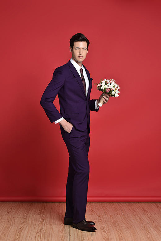 【国庆中秋双节 特惠】占姆士伴郎服兄弟装新郎西服修身套装男 商品图1