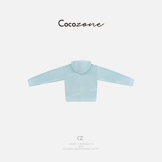 COCO ZONE 春季简约双头拉链设计连帽针织开衫CD2A0039 商品图1