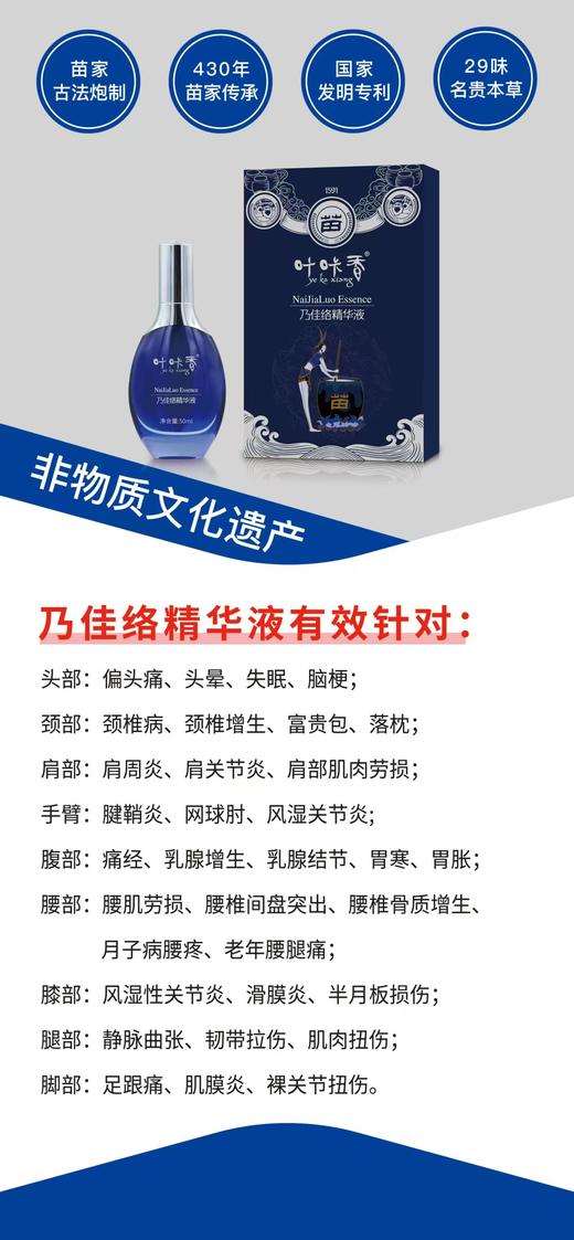【苗家叶咔香乃佳络精华液】🔺苗家古法炮制，430年苗家传承🔺国家发明专利，叶咔香非物质文化遗产！🔺29味名贵本草-现货 商品图8
