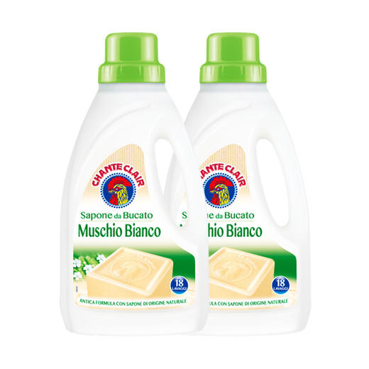 【一般贸易】意大利大公鸡管家 白苔香洗衣液（绿）1000ml*2瓶/1500ml*3瓶 商品图2