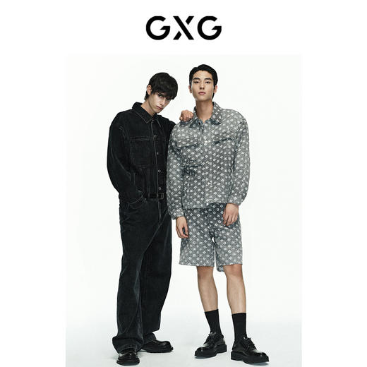 GXG男装 轻生活系列灰白色渐变牛仔夹克  春季热卖夹克外套 商品图1
