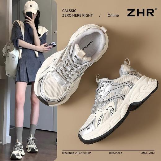 ZHR则则2025春新款百搭休闲校园风运动女鞋厚底增高超轻老爹鞋女 商品图4