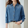 馥迦复古水洗做旧牛仔衬衫 商品缩略图6